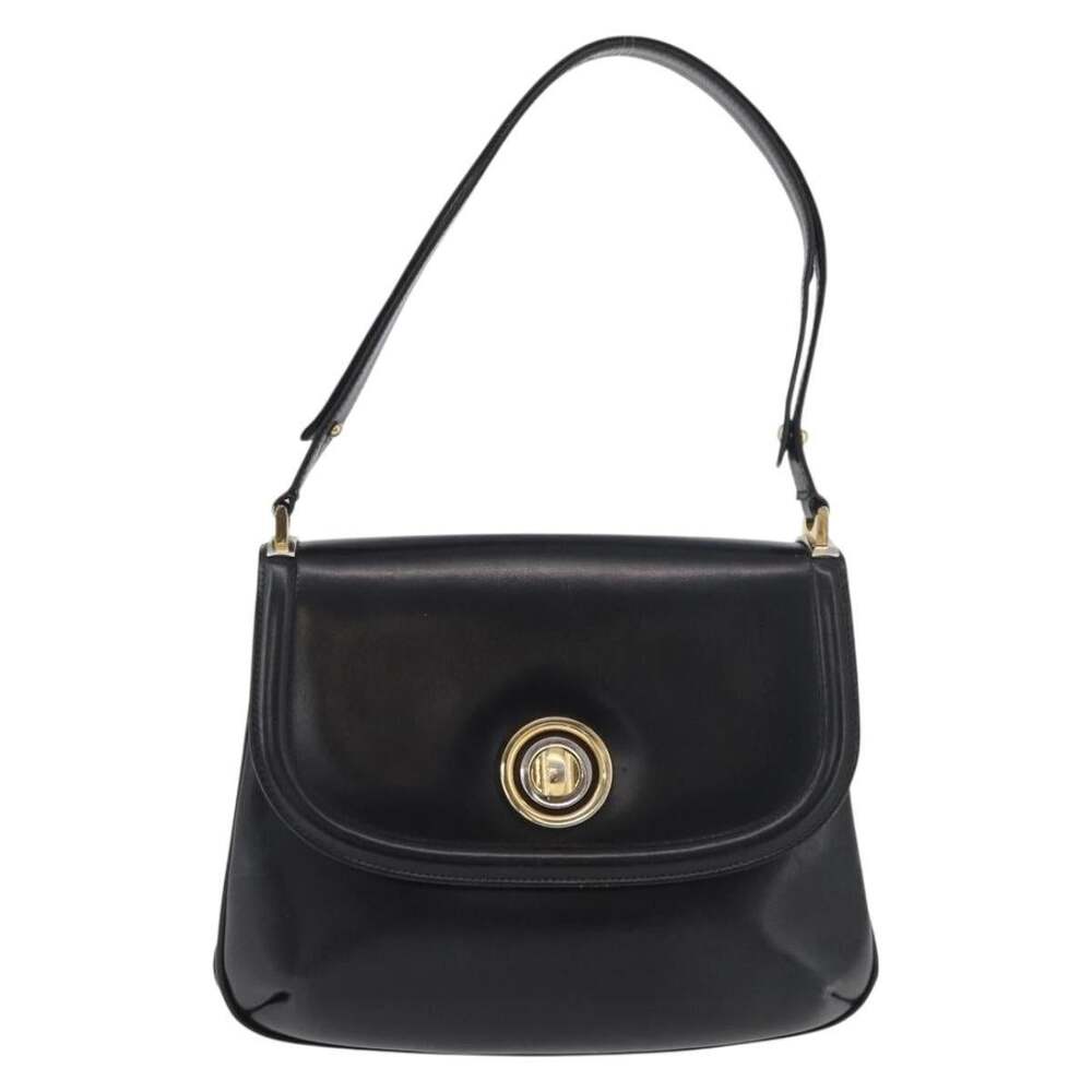 Gucci Leather Shoulder Bag Black